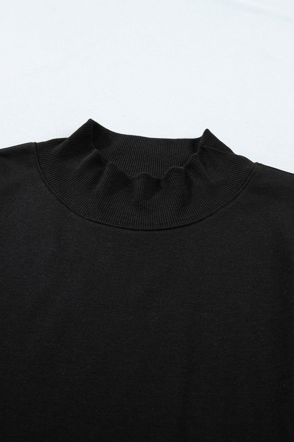 Black High Neck Cap Sleeve Top