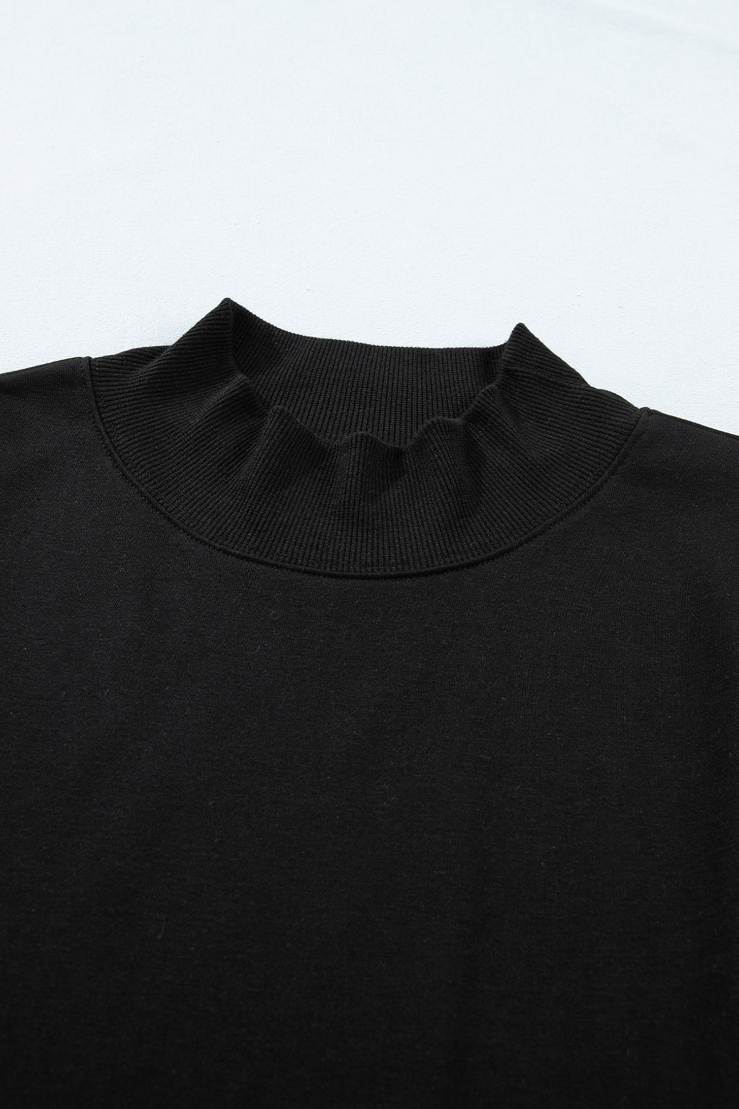 Black High Neck Cap Sleeve Top