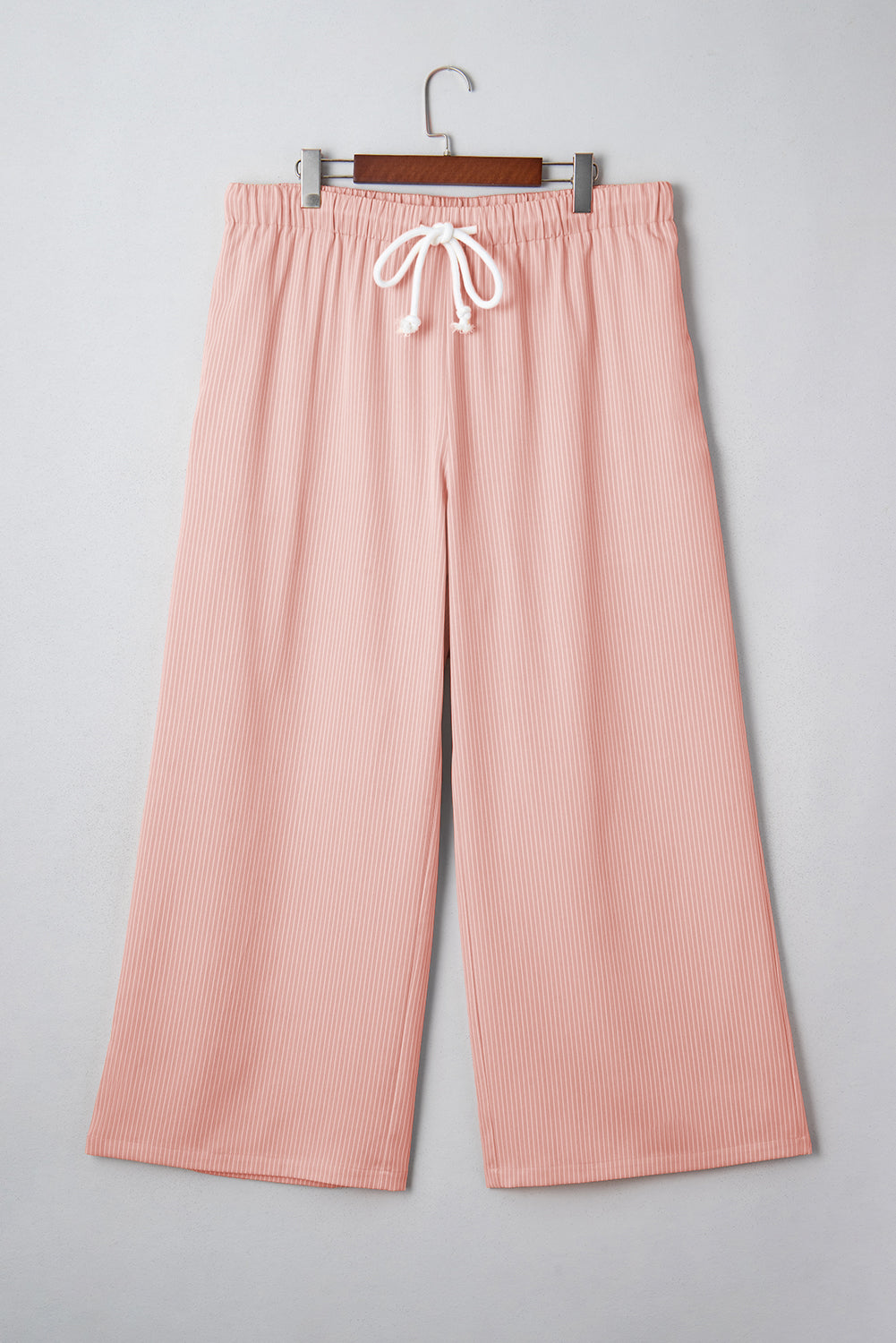 Pink Stripe Plus Size Drawstring Pants