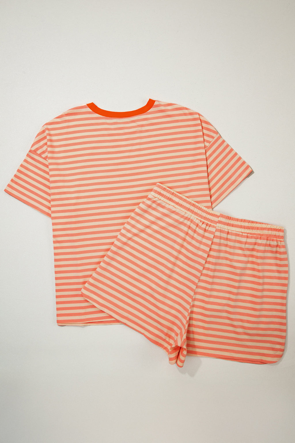 Pink Stripe Plus Size Summer Set