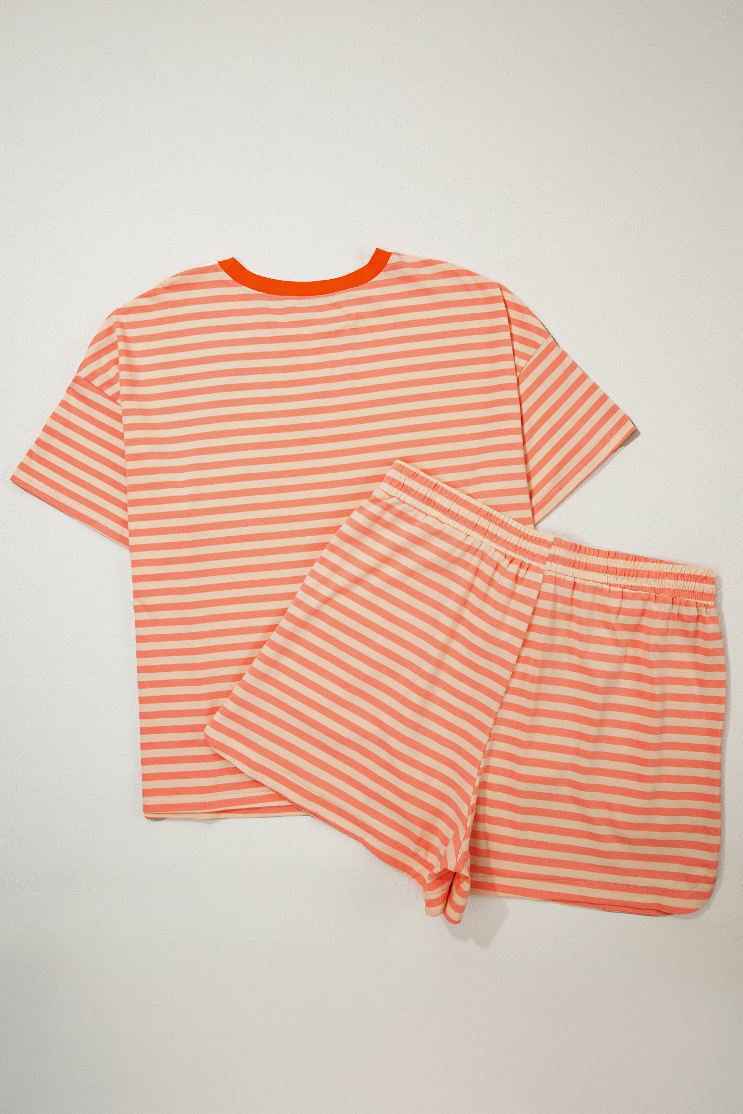 Pink Stripe Plus Size Summer Set