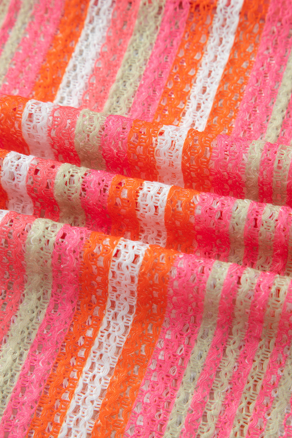 Pink Stripe Ribbon Knot Maxi Dress