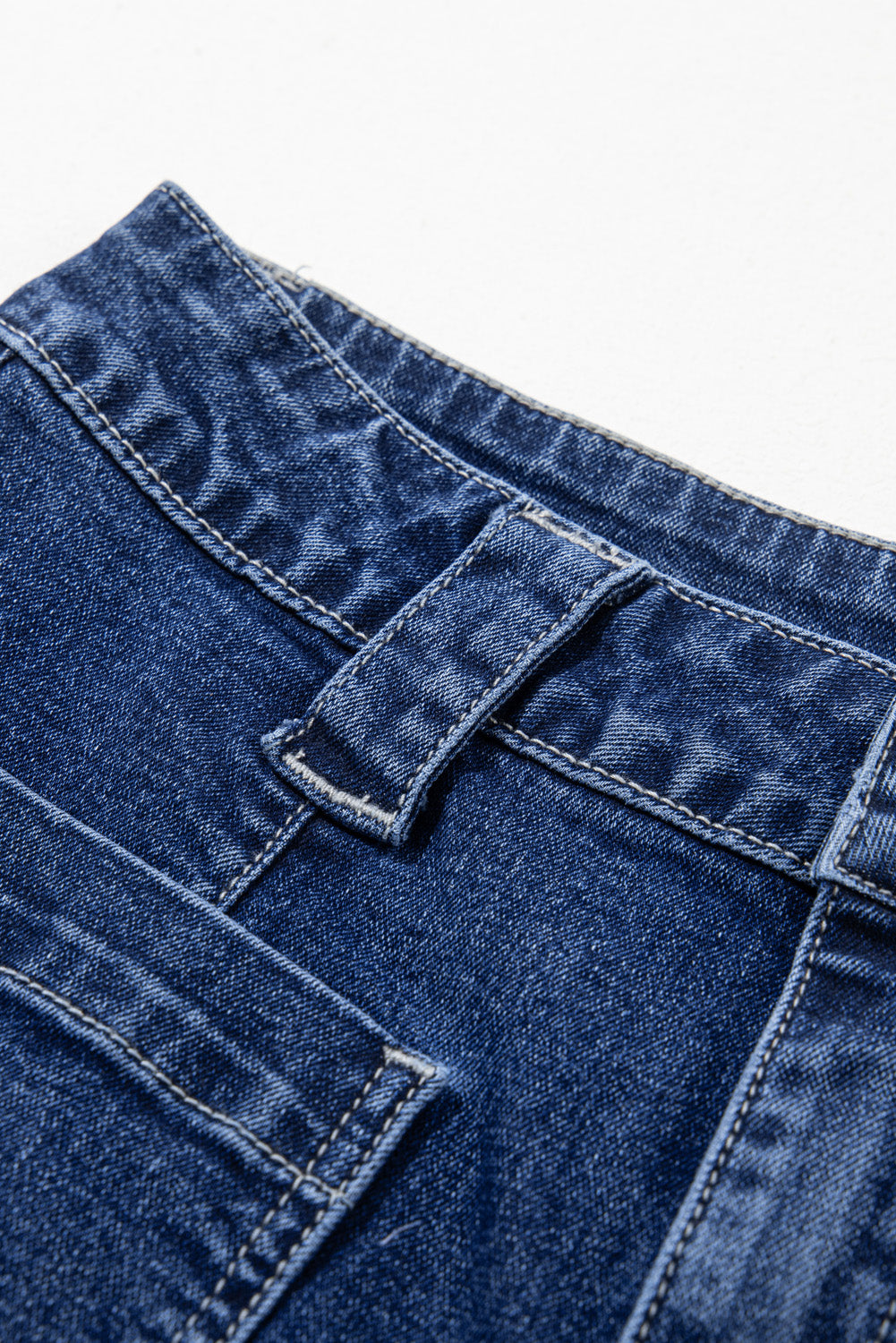 Blue High Waist Wide Leg Jeans