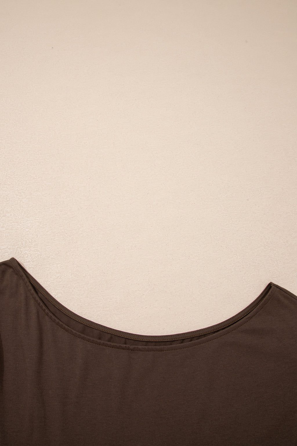 Coffee Plus Size Asymmetric Blouse