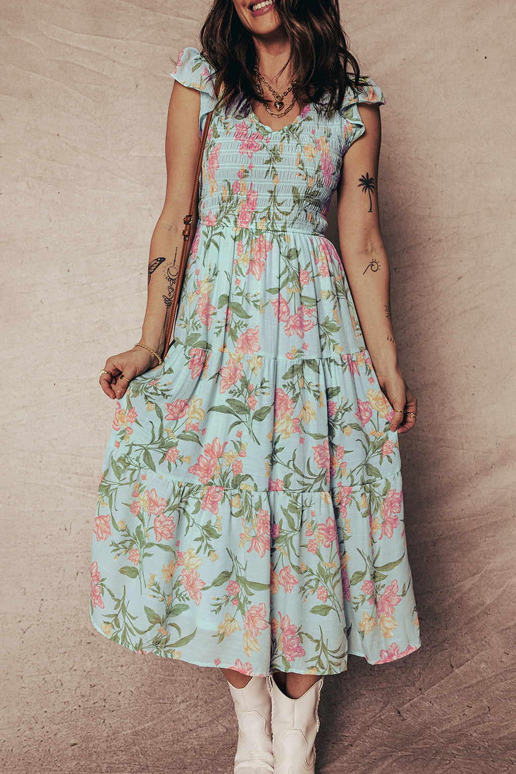 Floral Tiered Maxi Dress