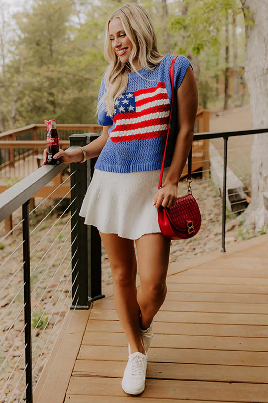 Sky Blue Flag Sweater Top