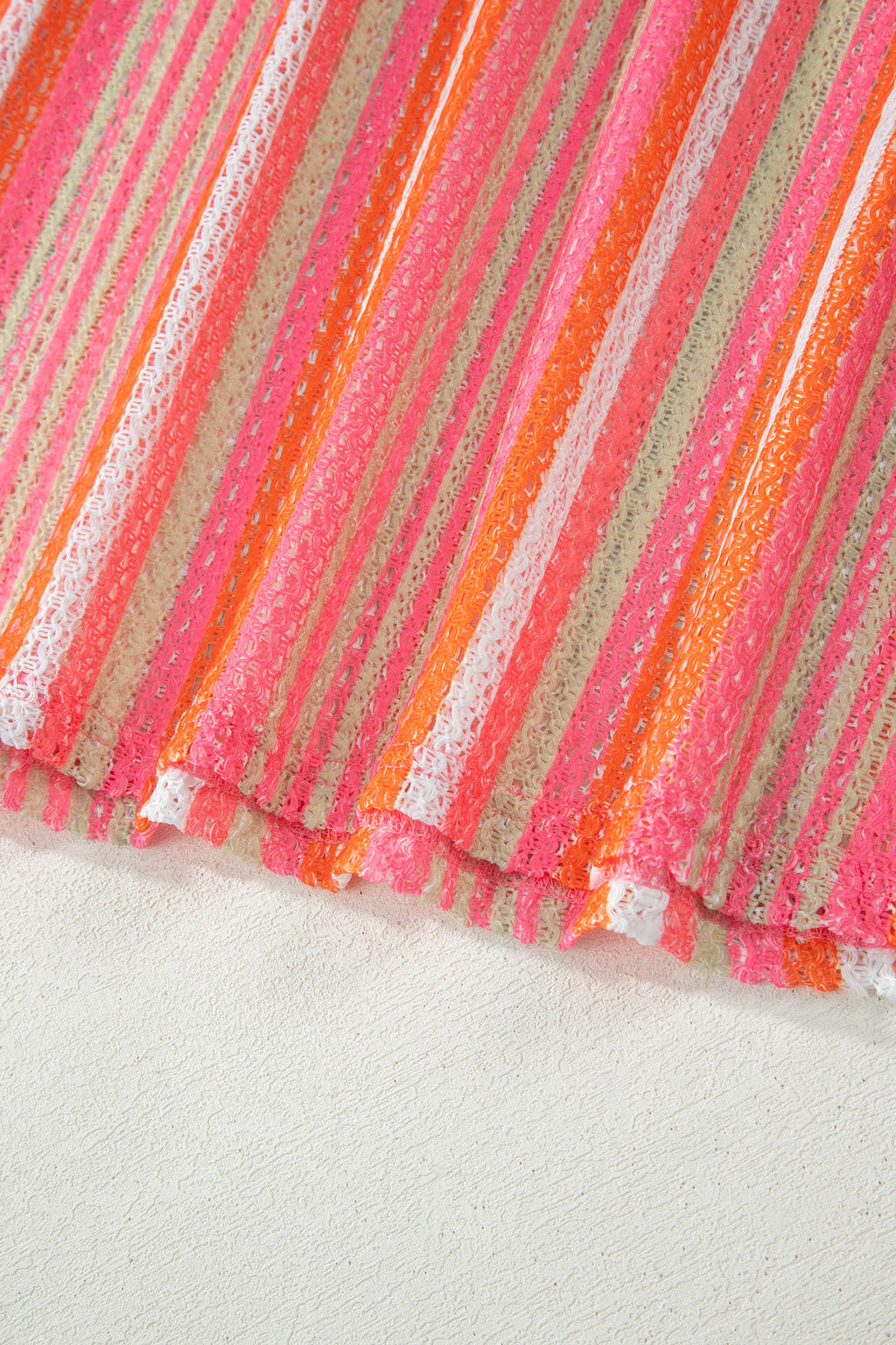 Pink Stripe Ribbon Knot Maxi Dress