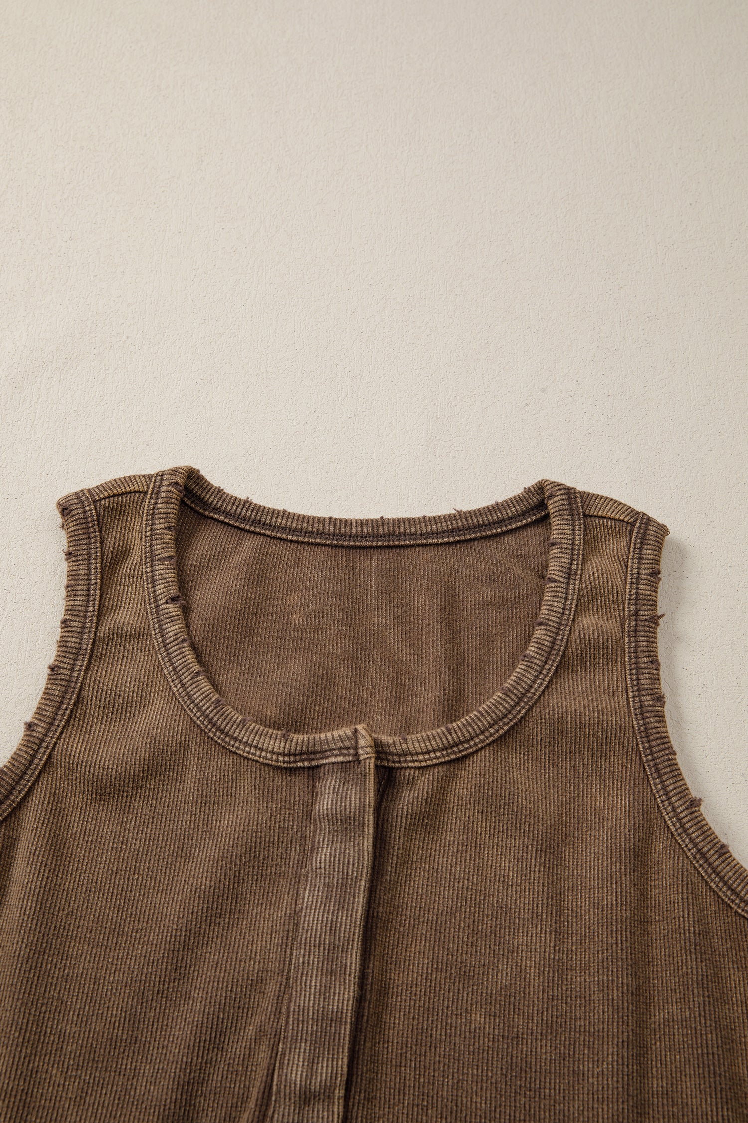 Coffee Mineral Wash Tank Top