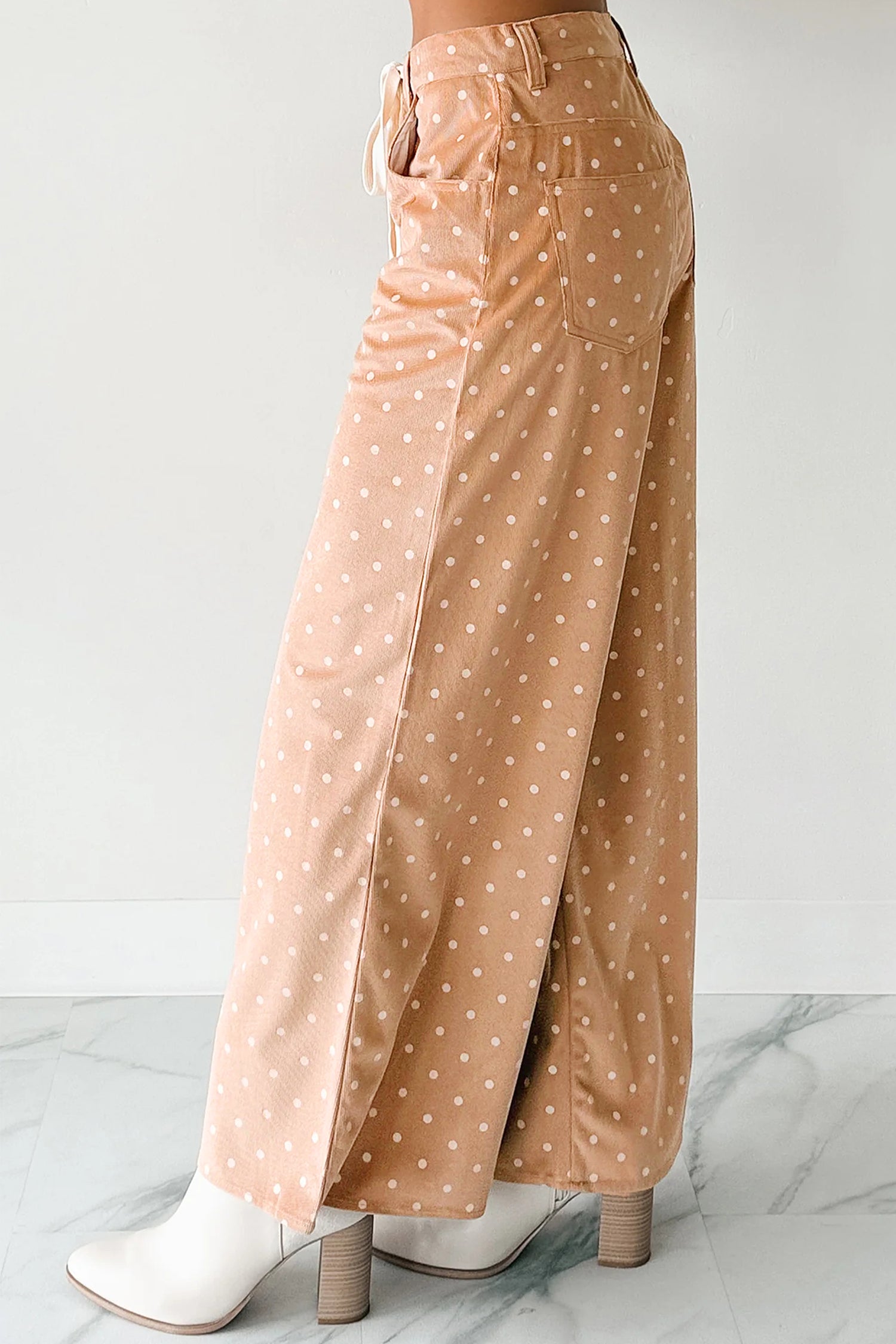 Khaki Wide Leg Pants