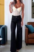 Black High Waist Wide Leg Jeans