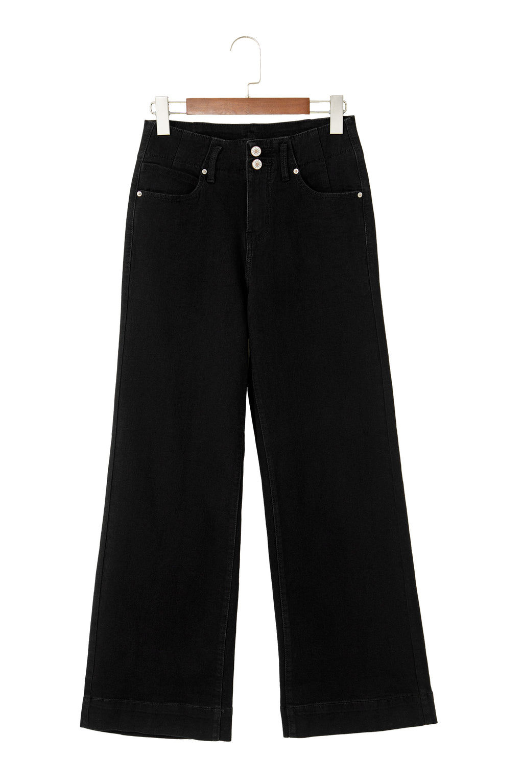 Black High Waist Wide Leg Jeans
