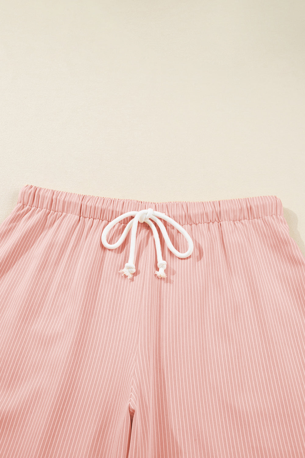 Pink Stripe Plus Size Drawstring Pants