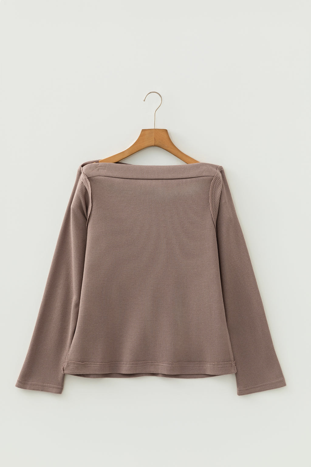 Rose Waffle Knit Long Sleeve Top