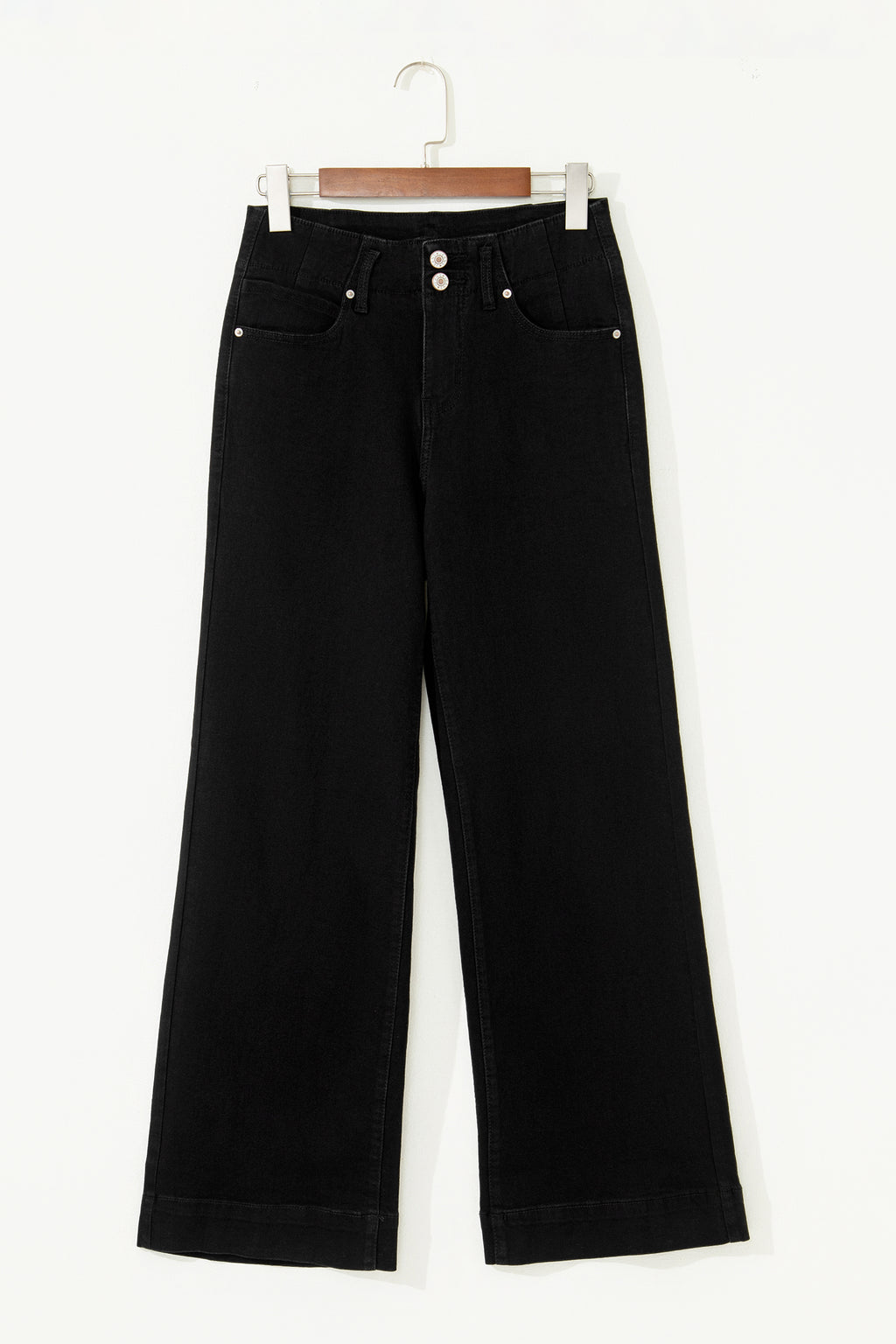 Black High Waist Wide Leg Jeans