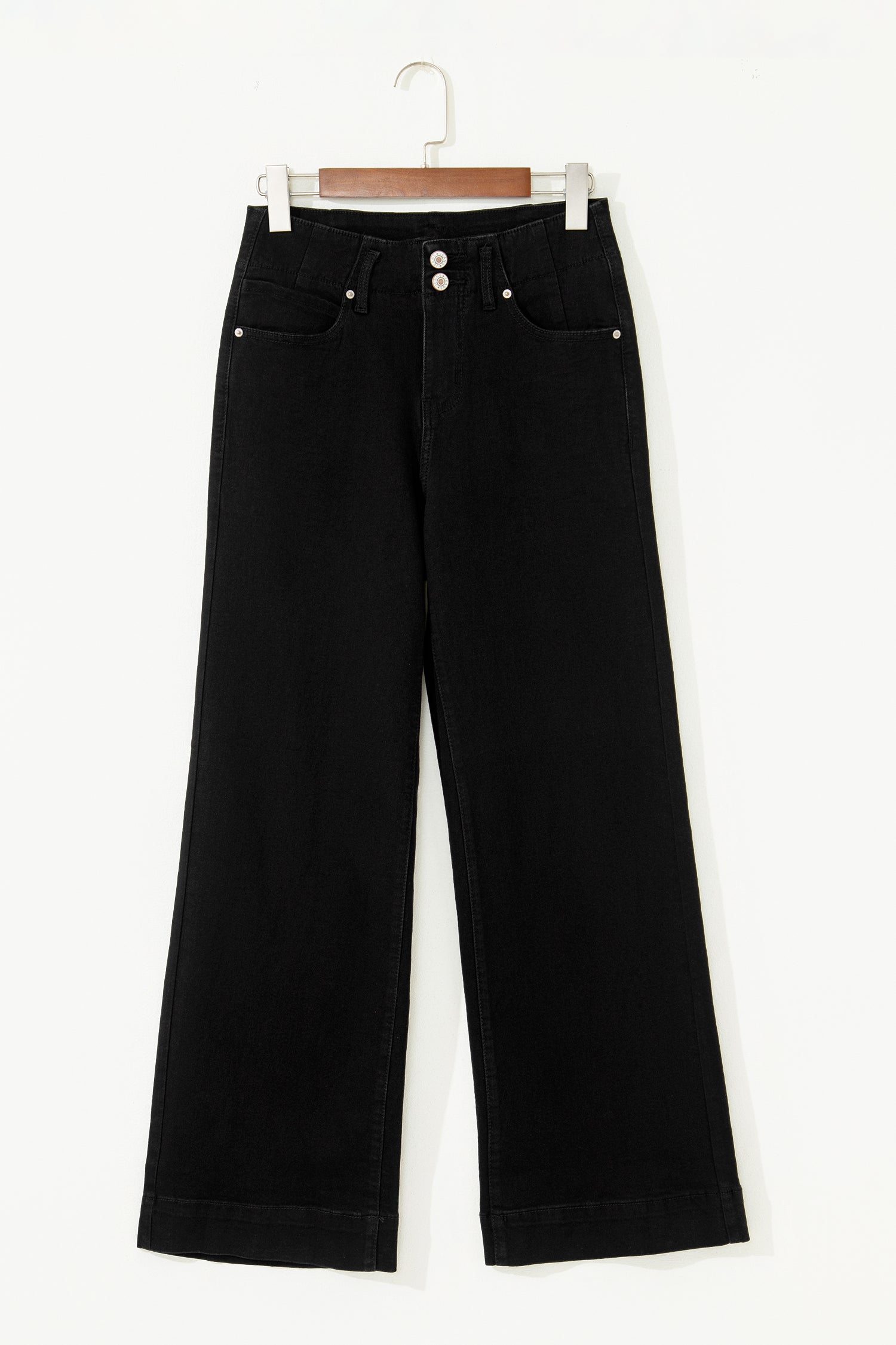 Black High Waist Wide Leg Jeans