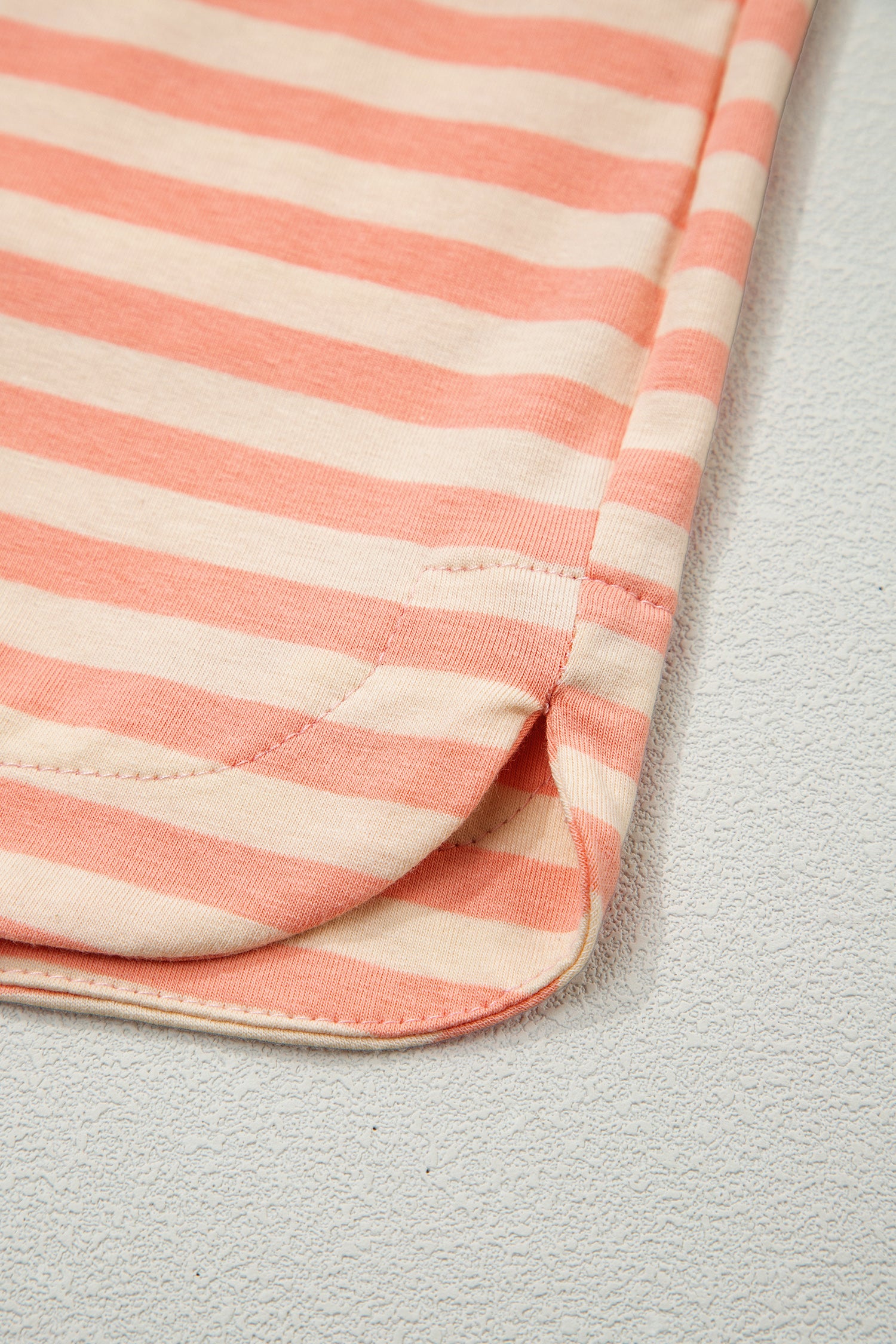 Pink Stripe Plus Size Summer Set
