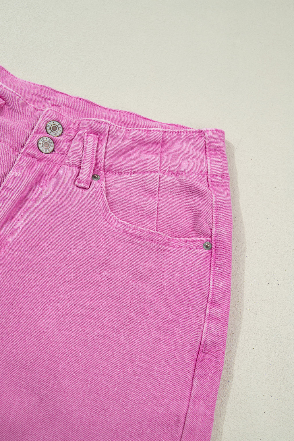 Pink High Waist Wide Leg Jeans