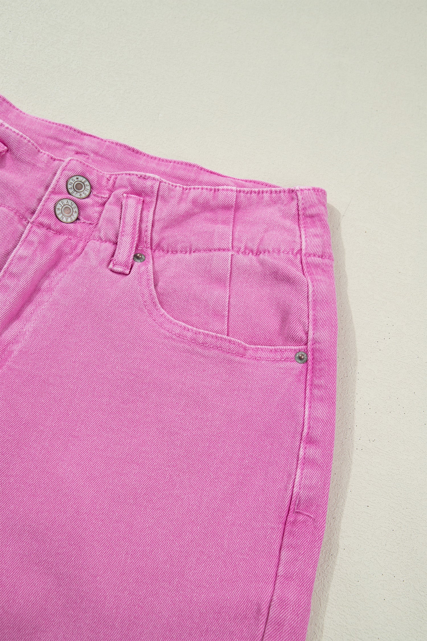 Pink High Waist Wide Leg Jeans
