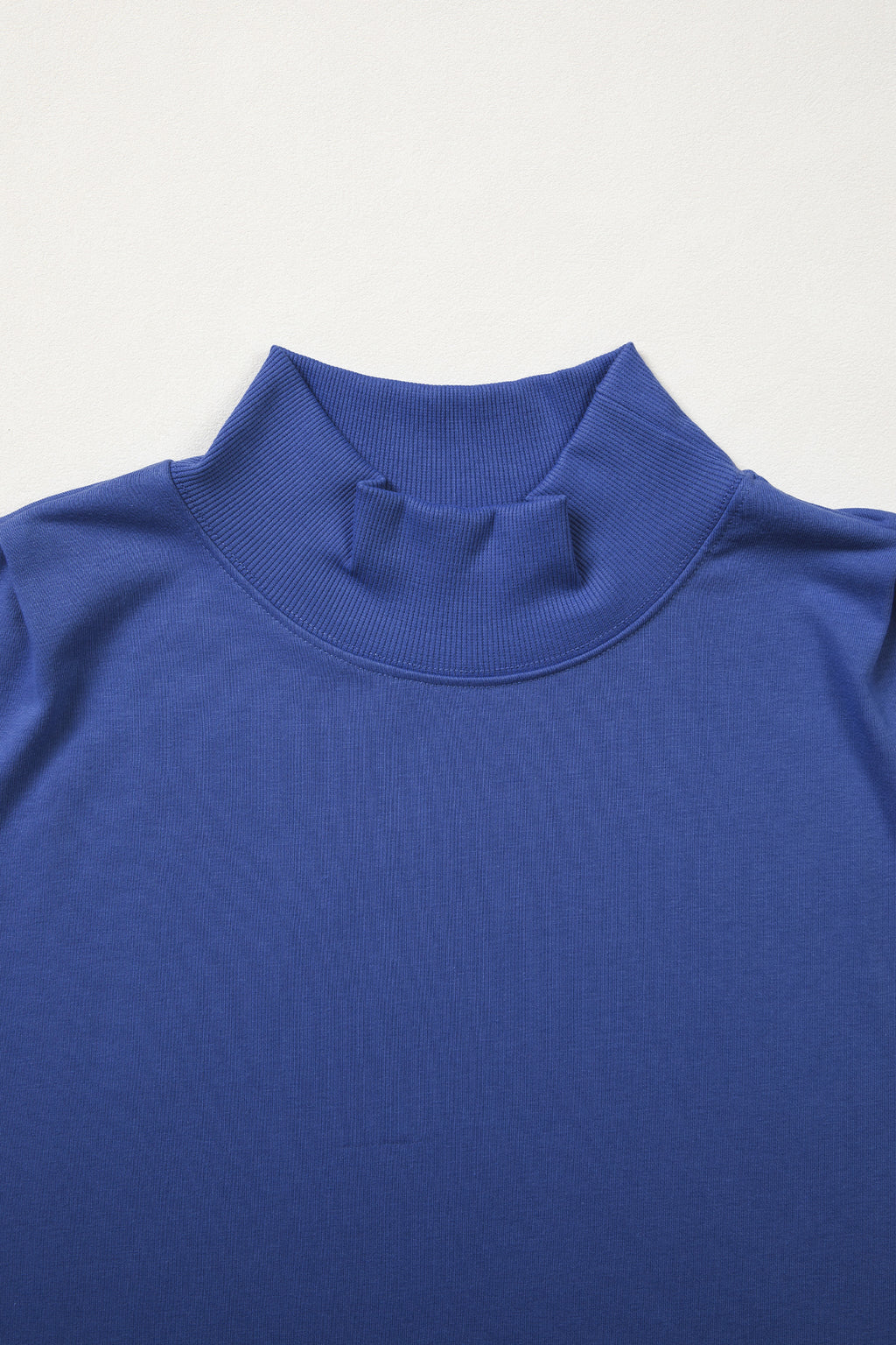 Sky Blue High Neck Cap Sleeve Top