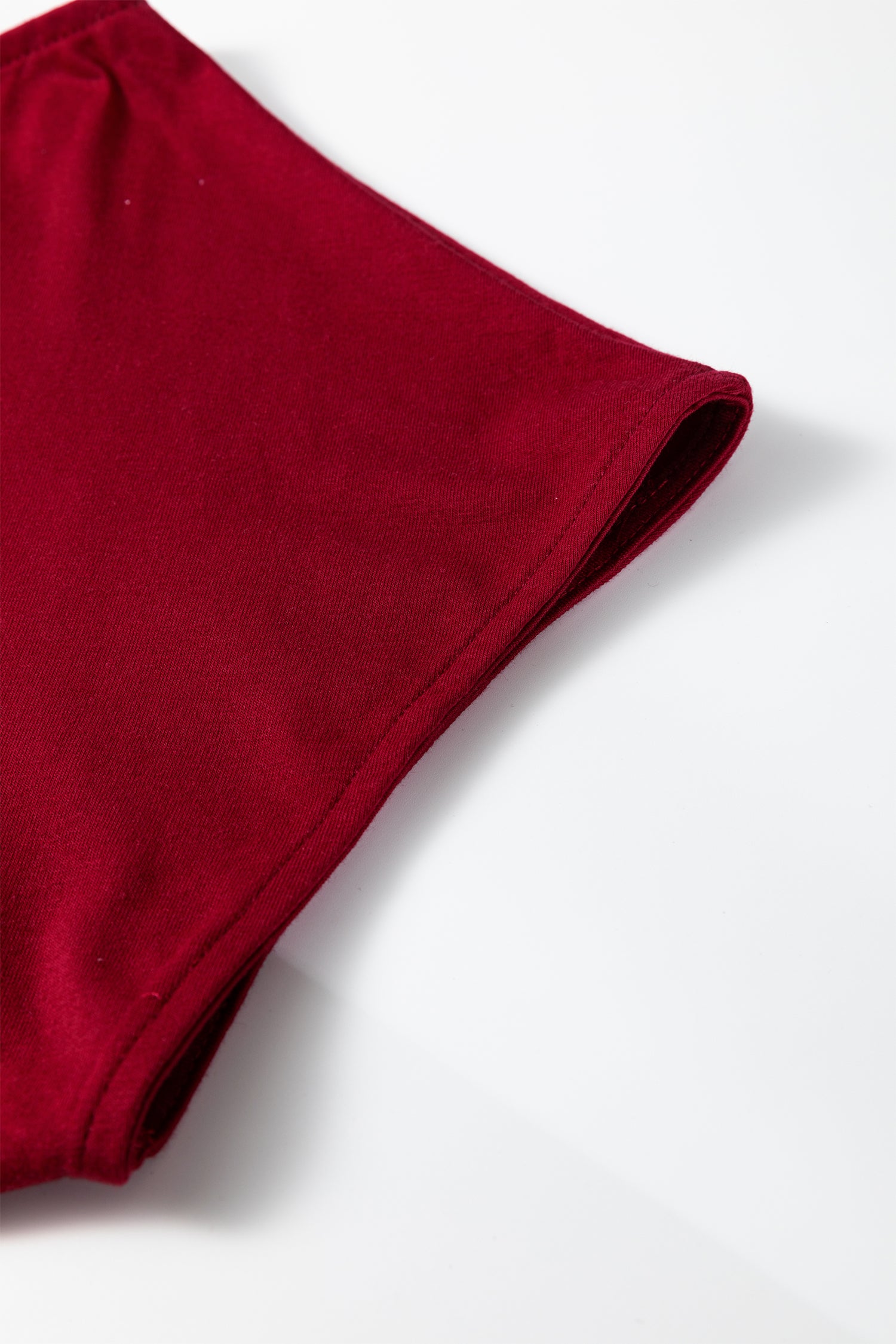 Burgundy Plus Size Asymmetric Blouse