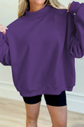 Purple Mock Neck Sweatshirt