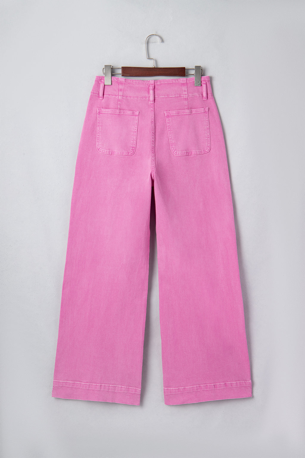 Pink High Waist Wide Leg Jeans