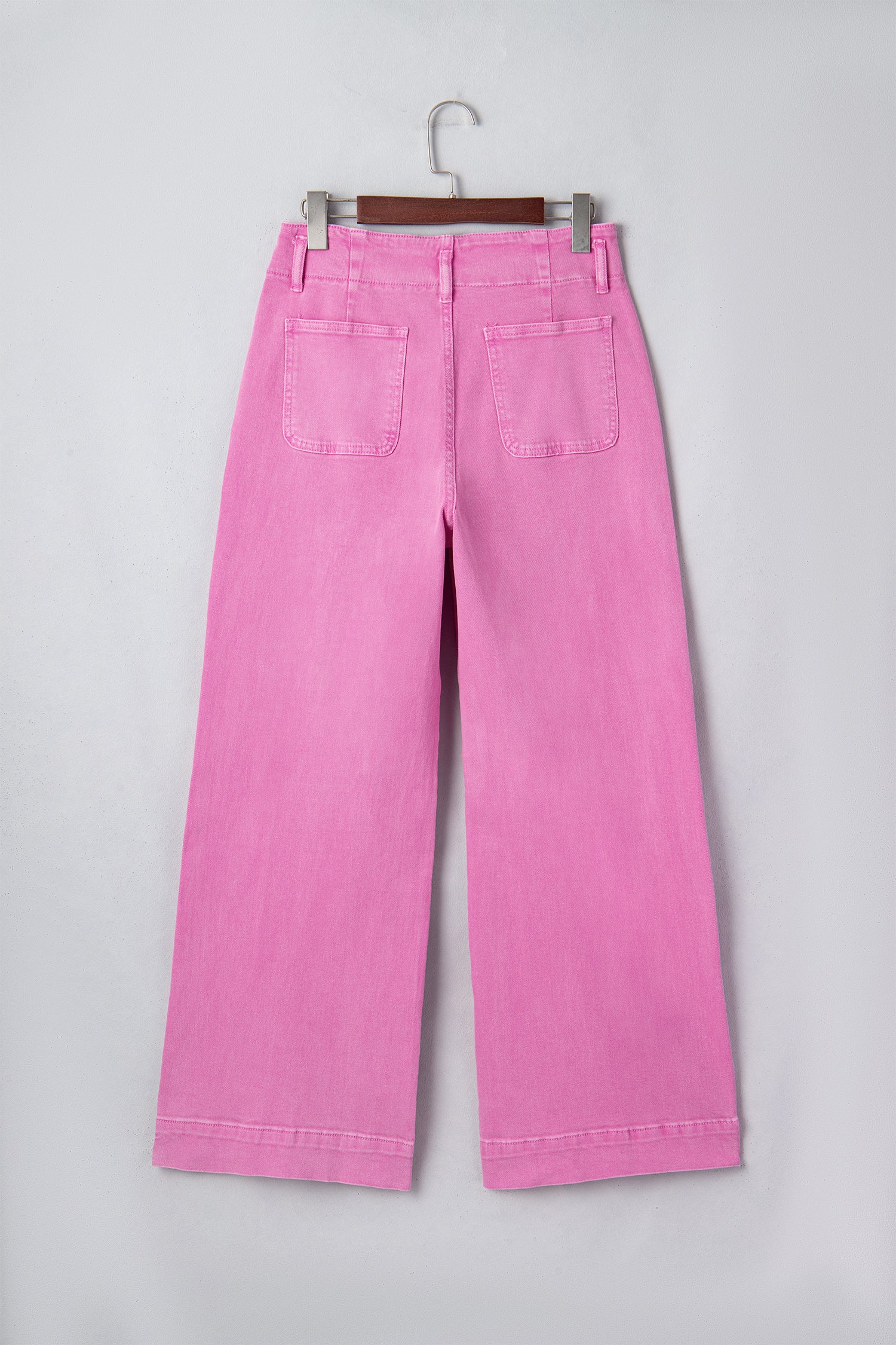 Pink High Waist Wide Leg Jeans