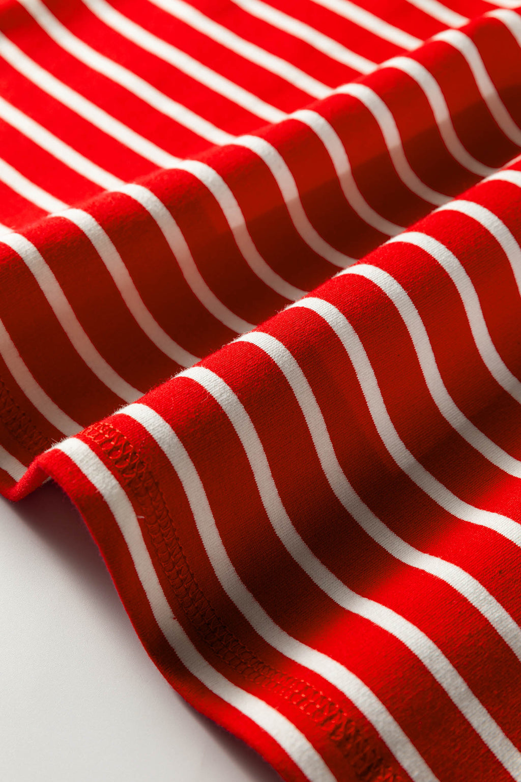Red Stripe Ribbed Tank Top