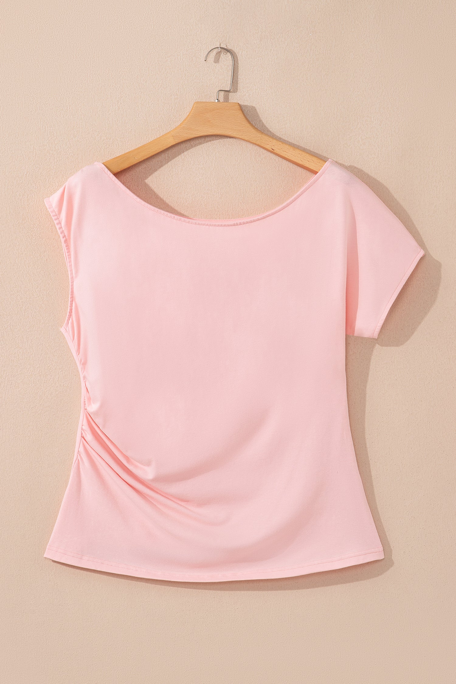 Pink Plus Size Asymmetric Blouse