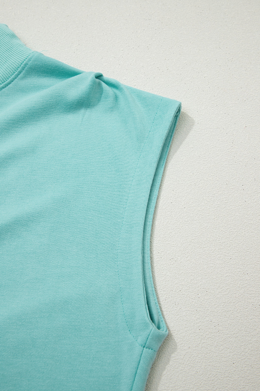 Mint High Neck Cap Sleeve Top