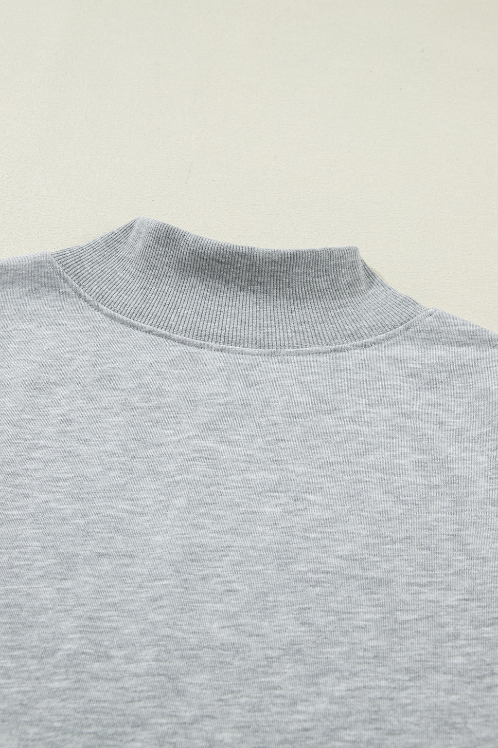 Light Grey High Neck Cap Sleeve Top