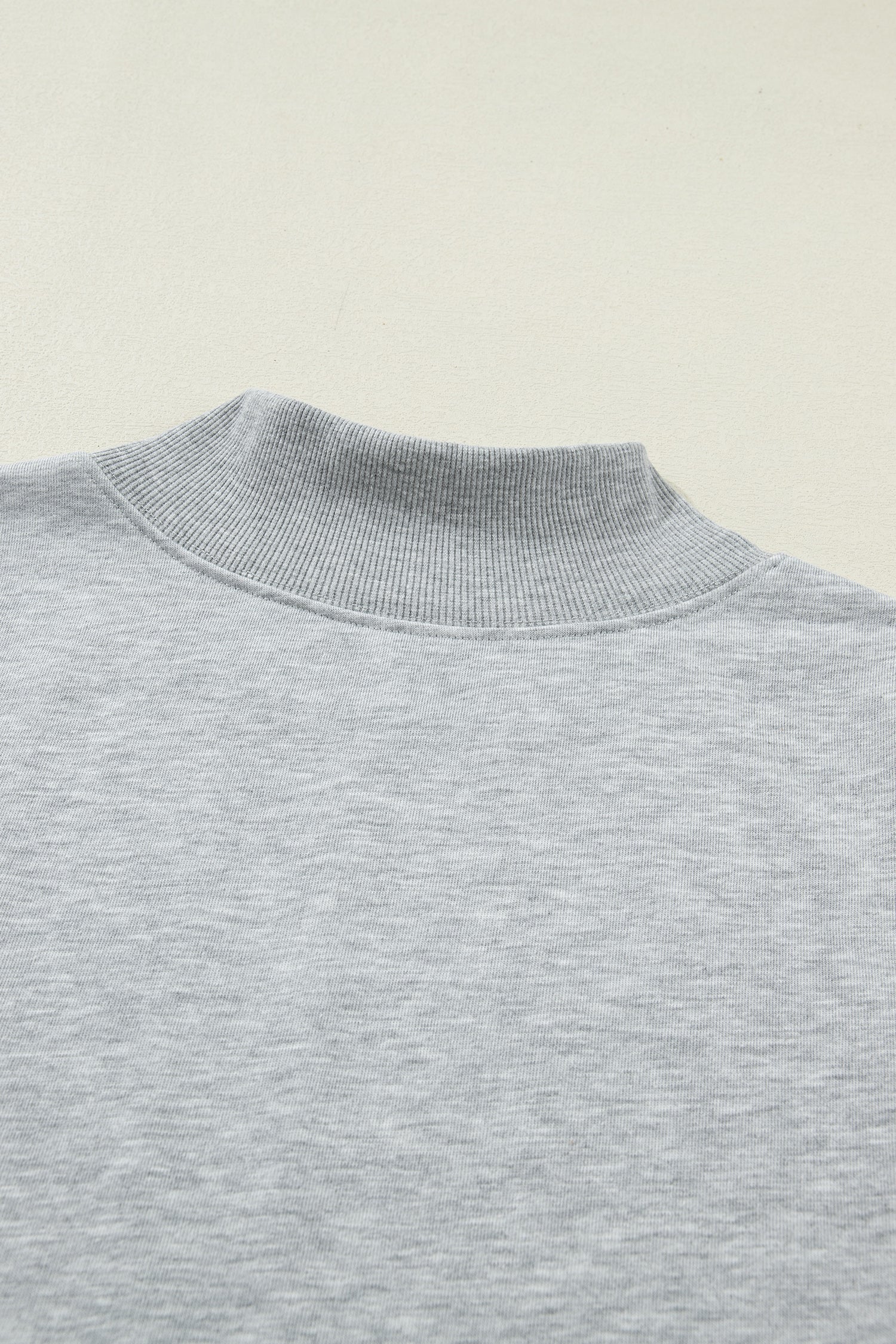 Light Grey High Neck Cap Sleeve Top