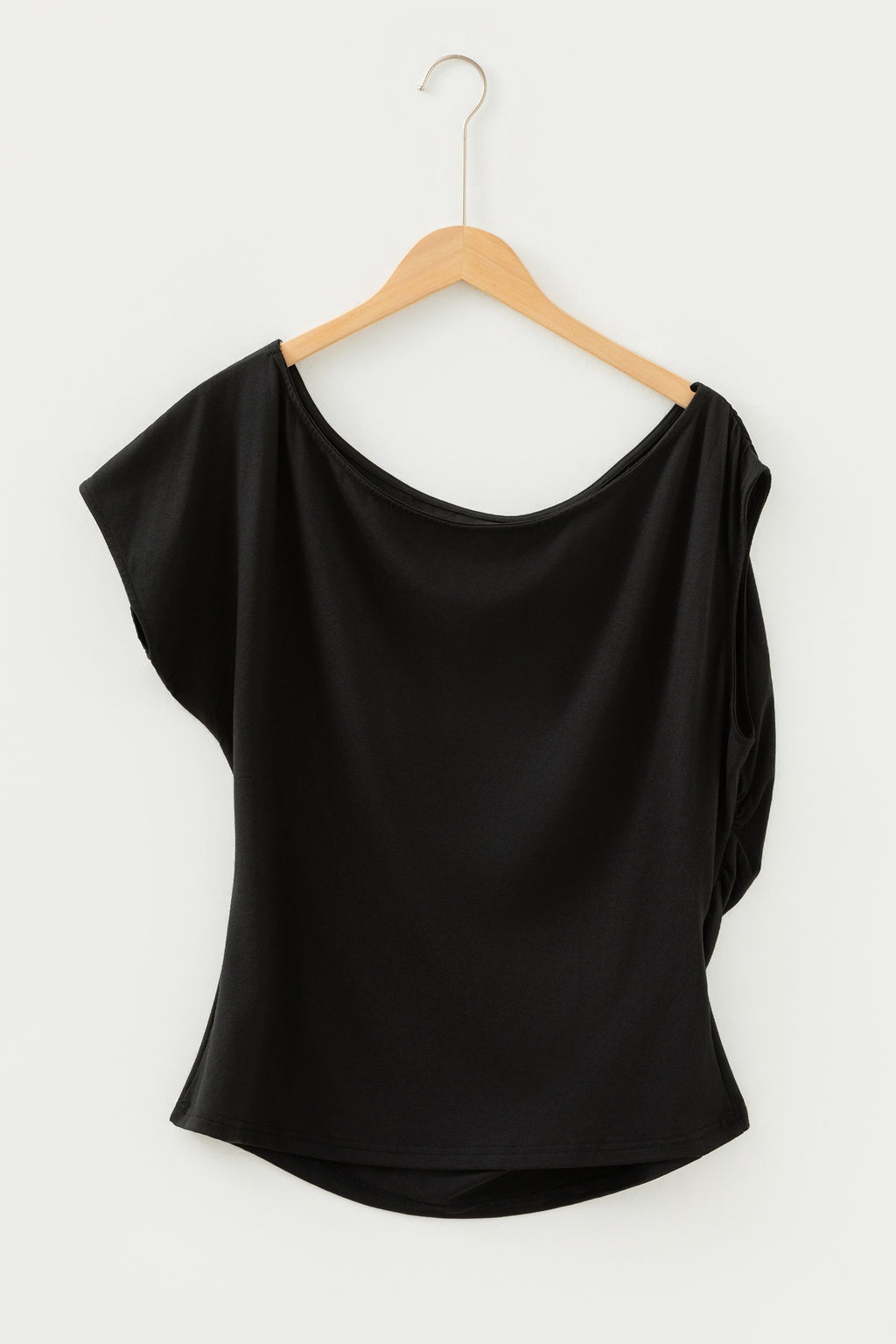 Black Plus Size Asymmetric Blouse