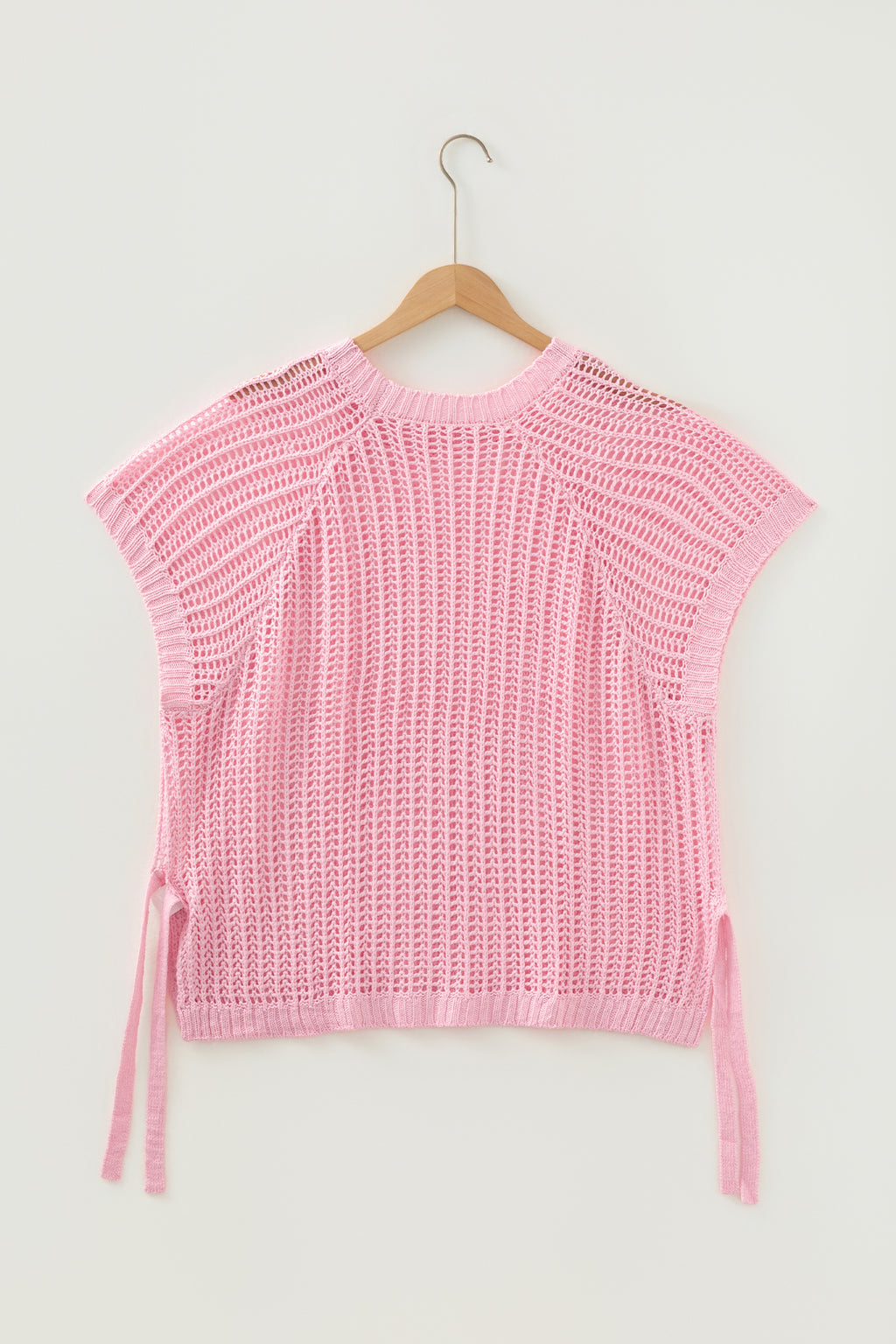 Pink Plus Size Bow Tie Sweater