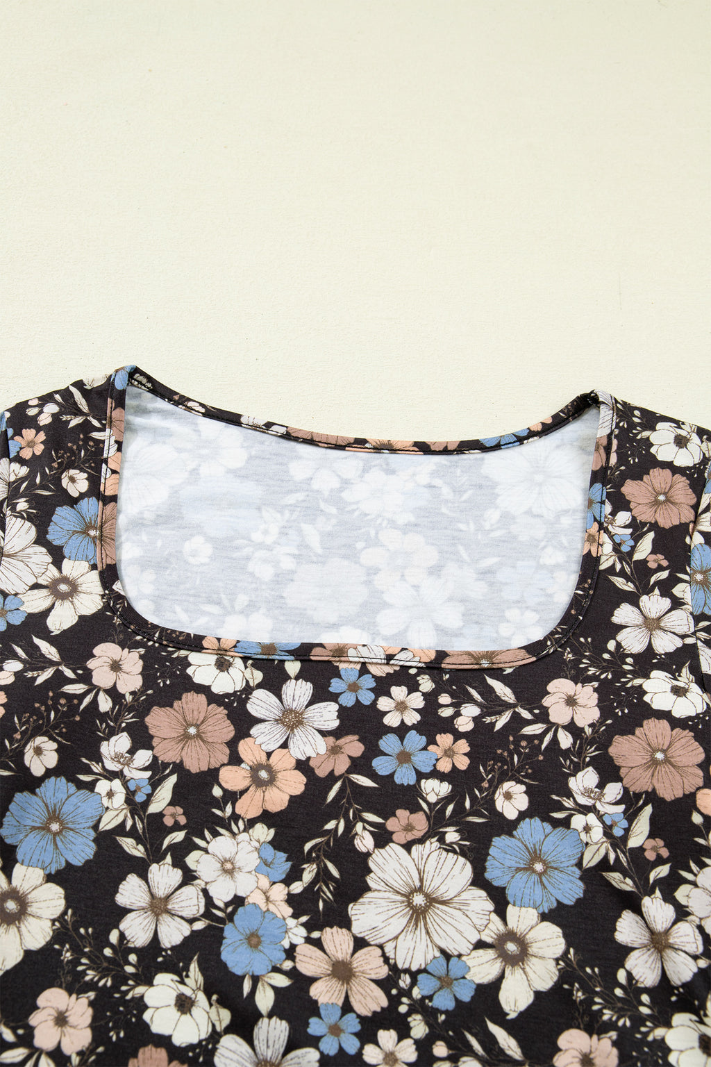 Black Floral Long Sleeve Tee