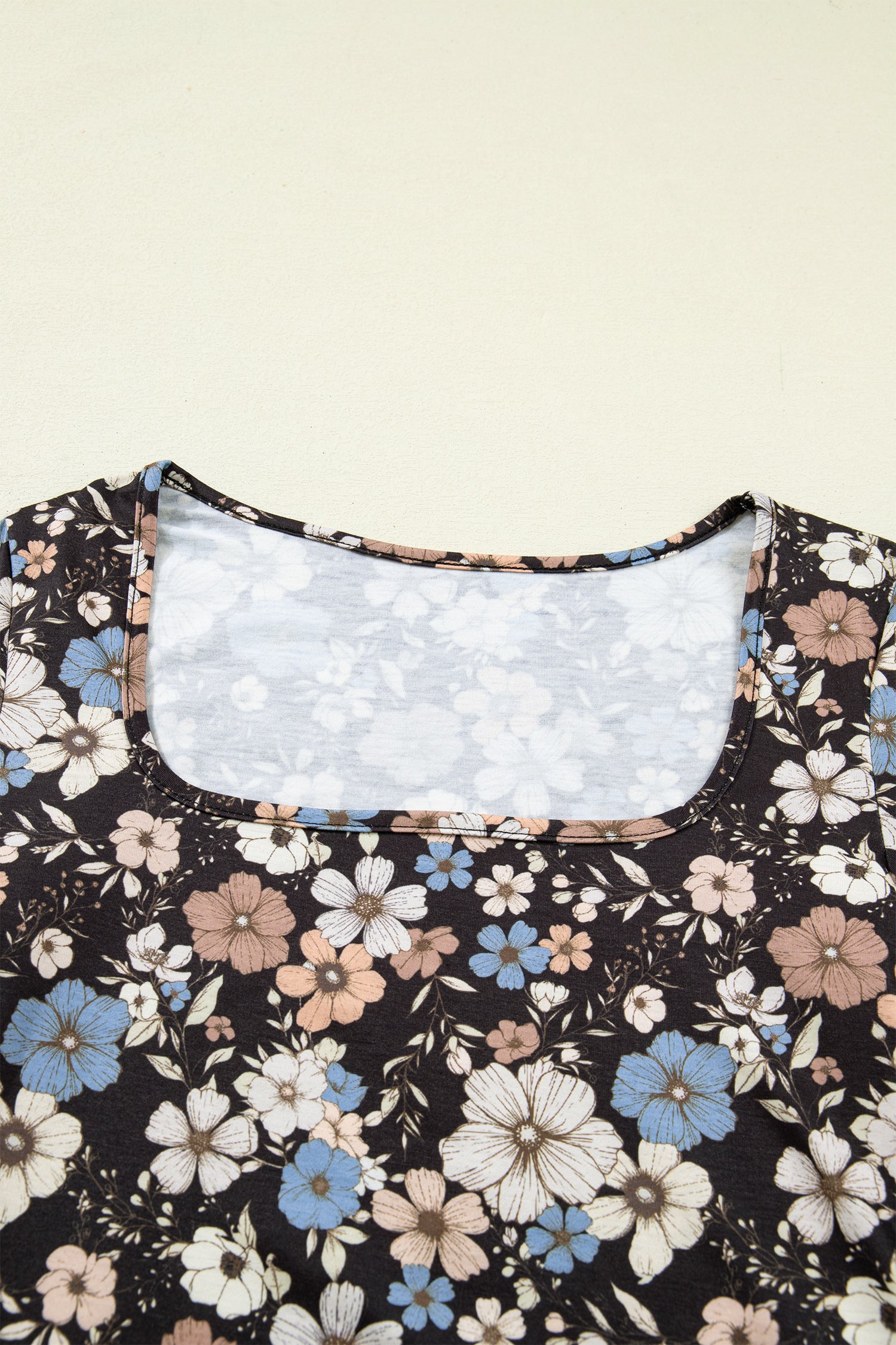 Black Floral Long Sleeve Tee