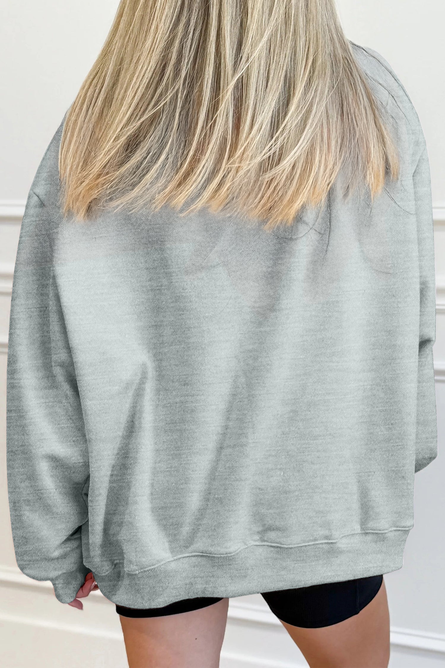 Gray Mock Neck Sweatshirt