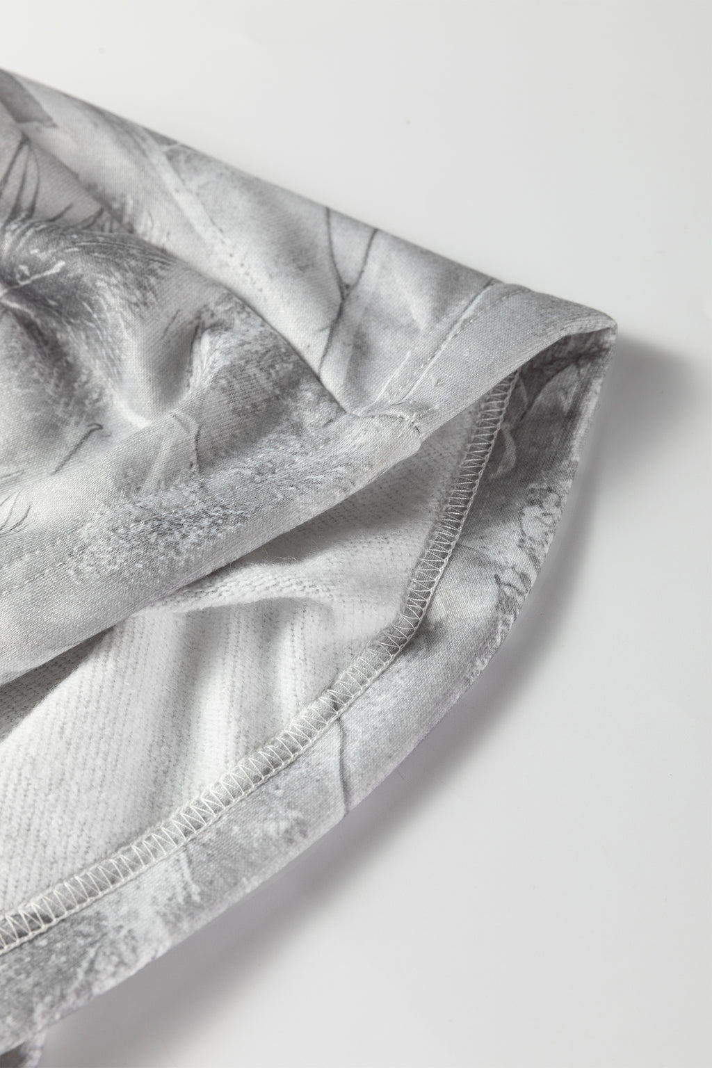 Gray Plus Size Camo Hoodie