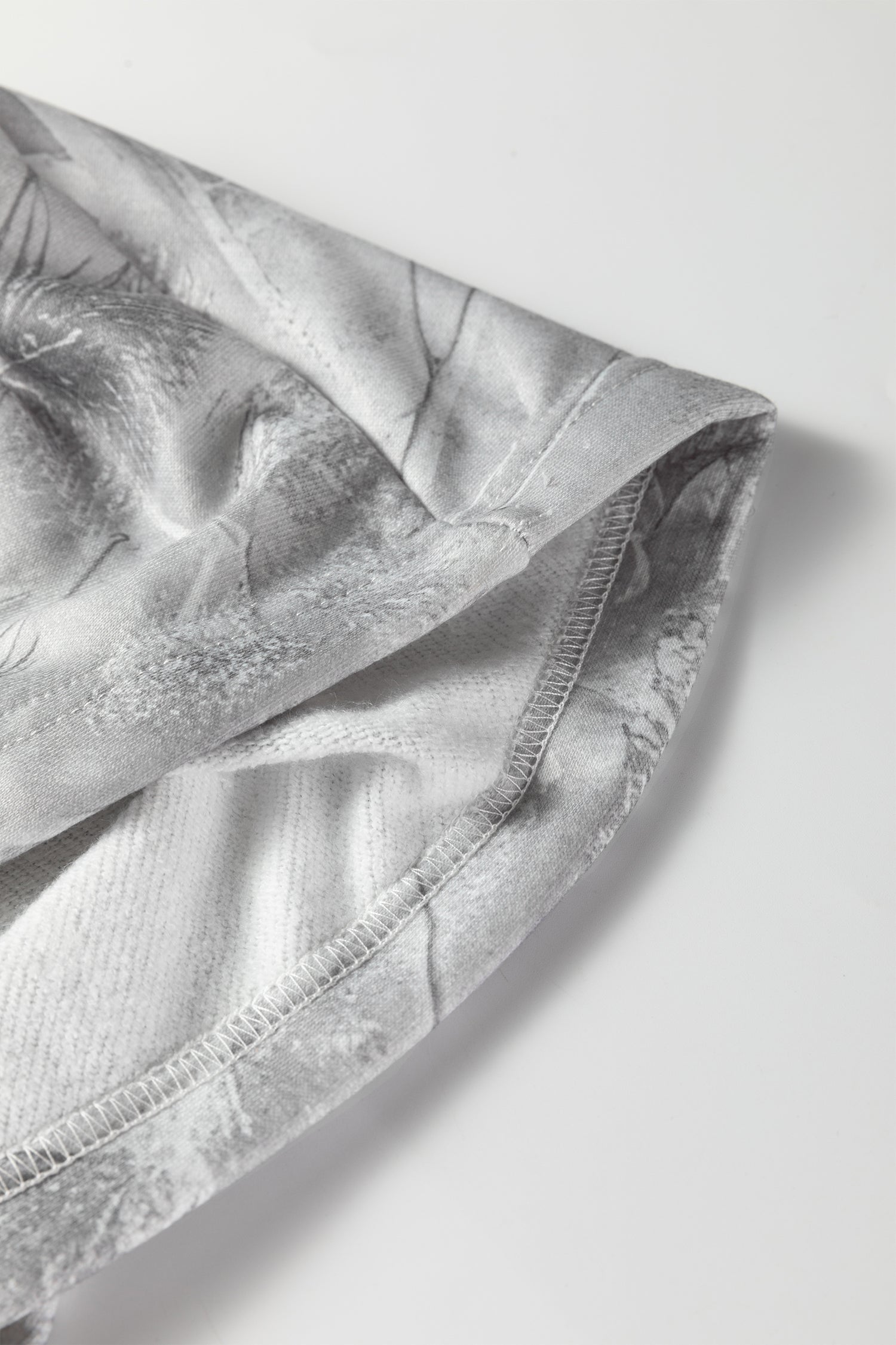 Gray Plus Size Camo Hoodie