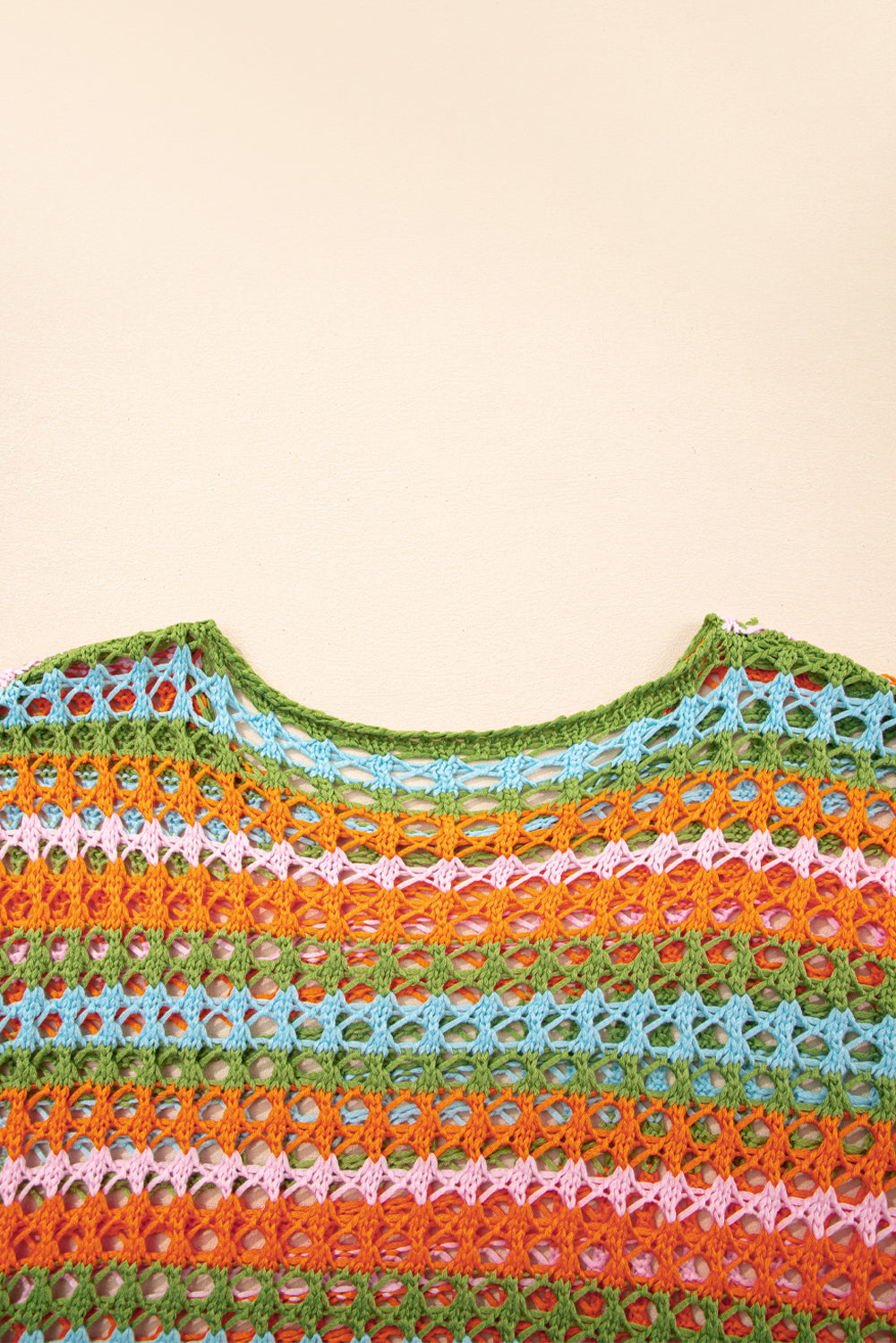 Stripe Knit Beach Cover Up