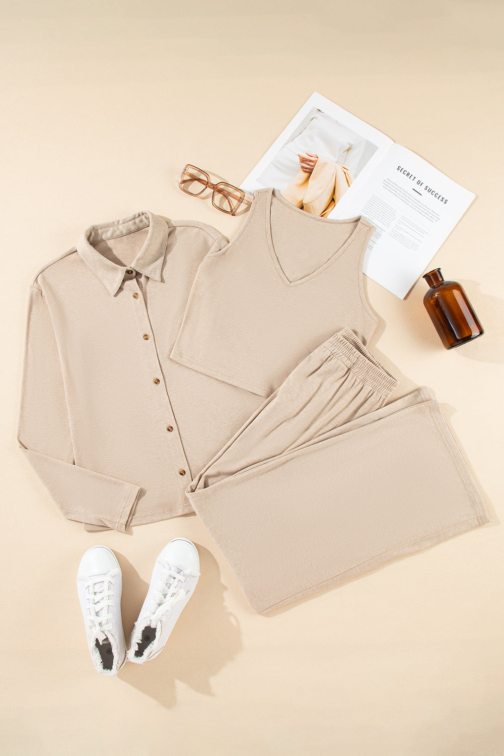 Oatmeal Knit Lounge Set