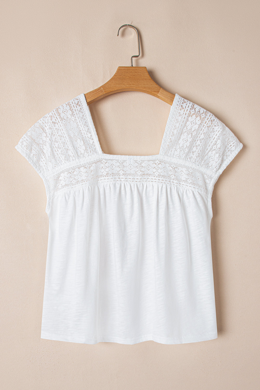 White Lace Patchwork Blouse