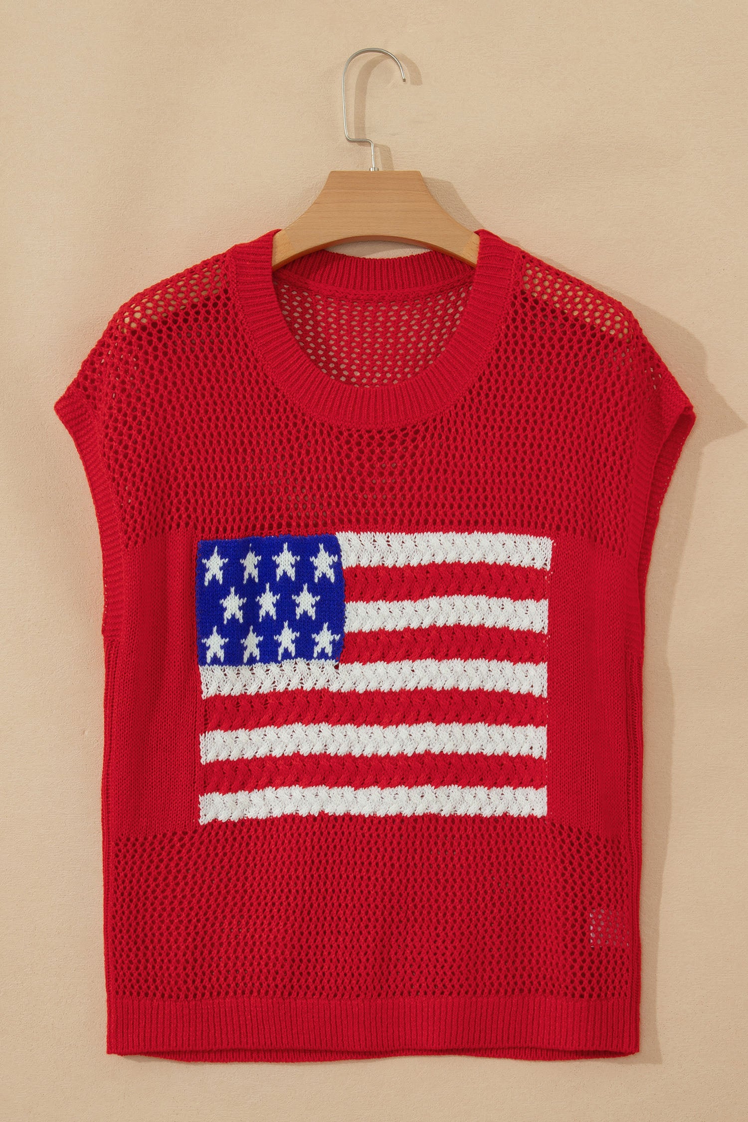 Red Flag Sweater Top