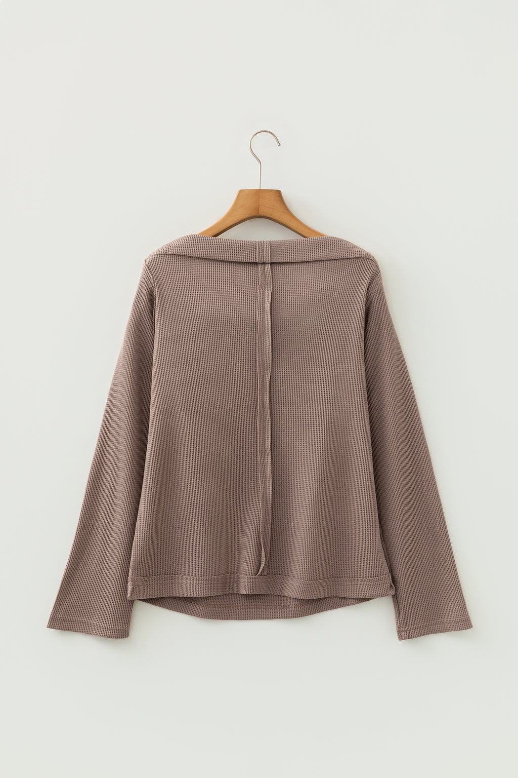 Rose Waffle Knit Long Sleeve Top
