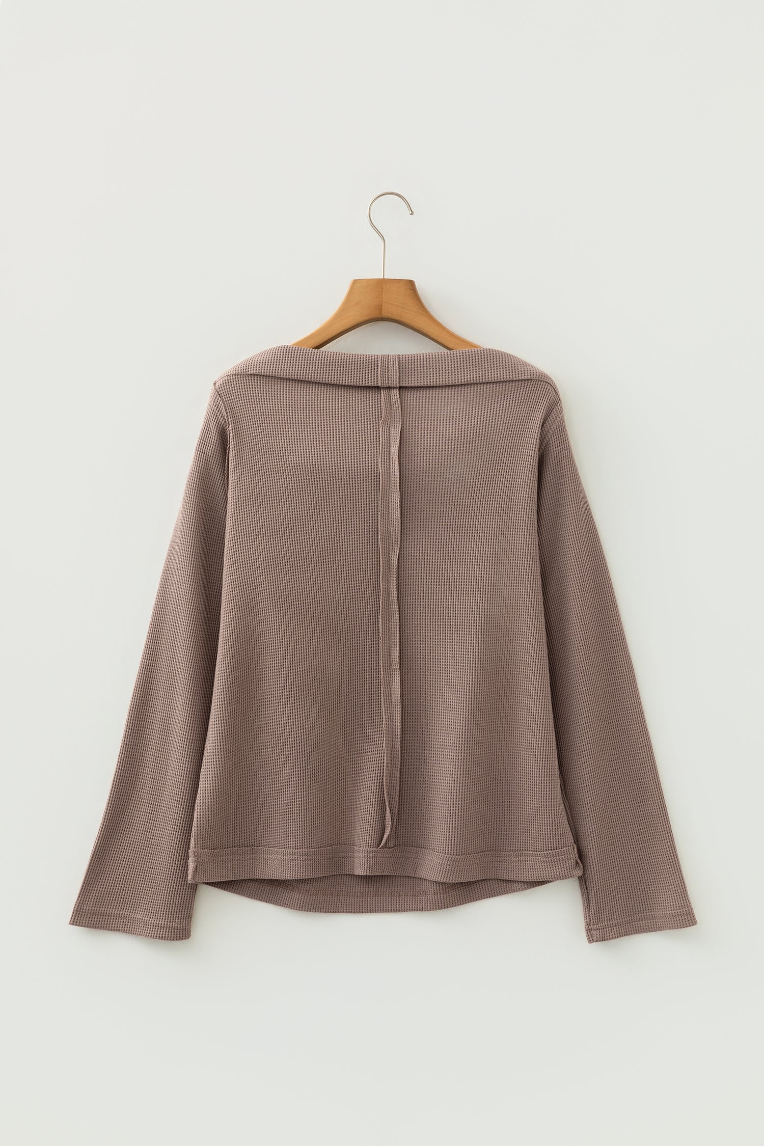 Rose Waffle Knit Long Sleeve Top