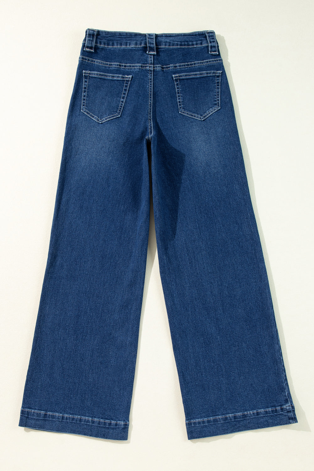 Blue High Waist Wide Leg Jeans