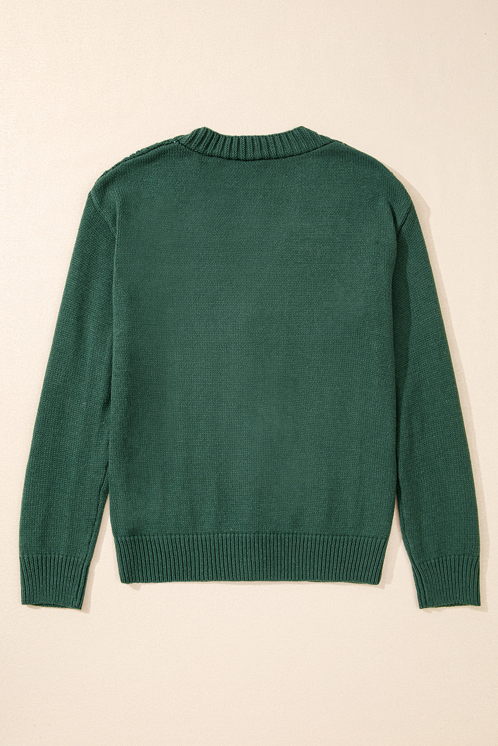 Green Open Knit Drop Shoulder Cardigan