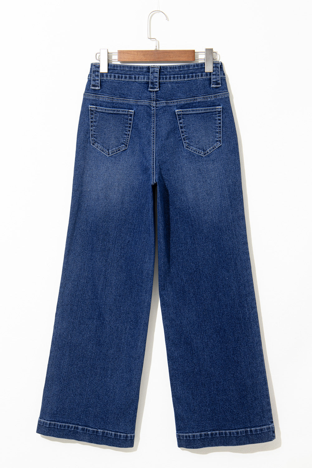 Blue High Waist Wide Leg Jeans
