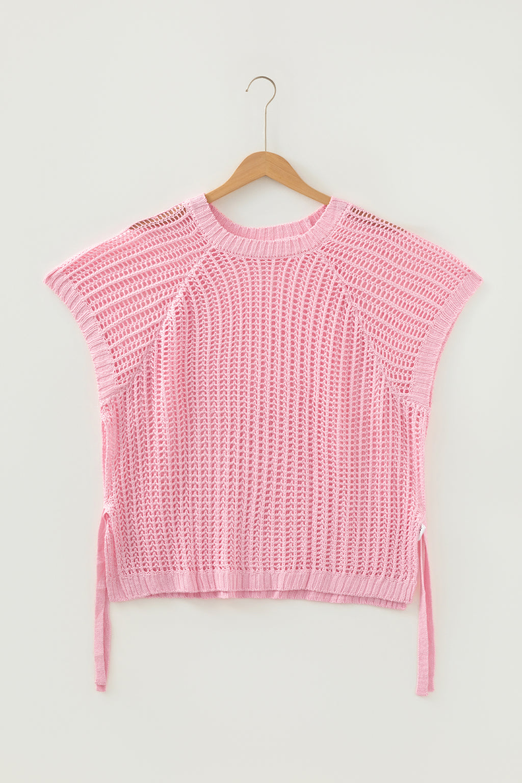 Pink Plus Size Bow Tie Sweater