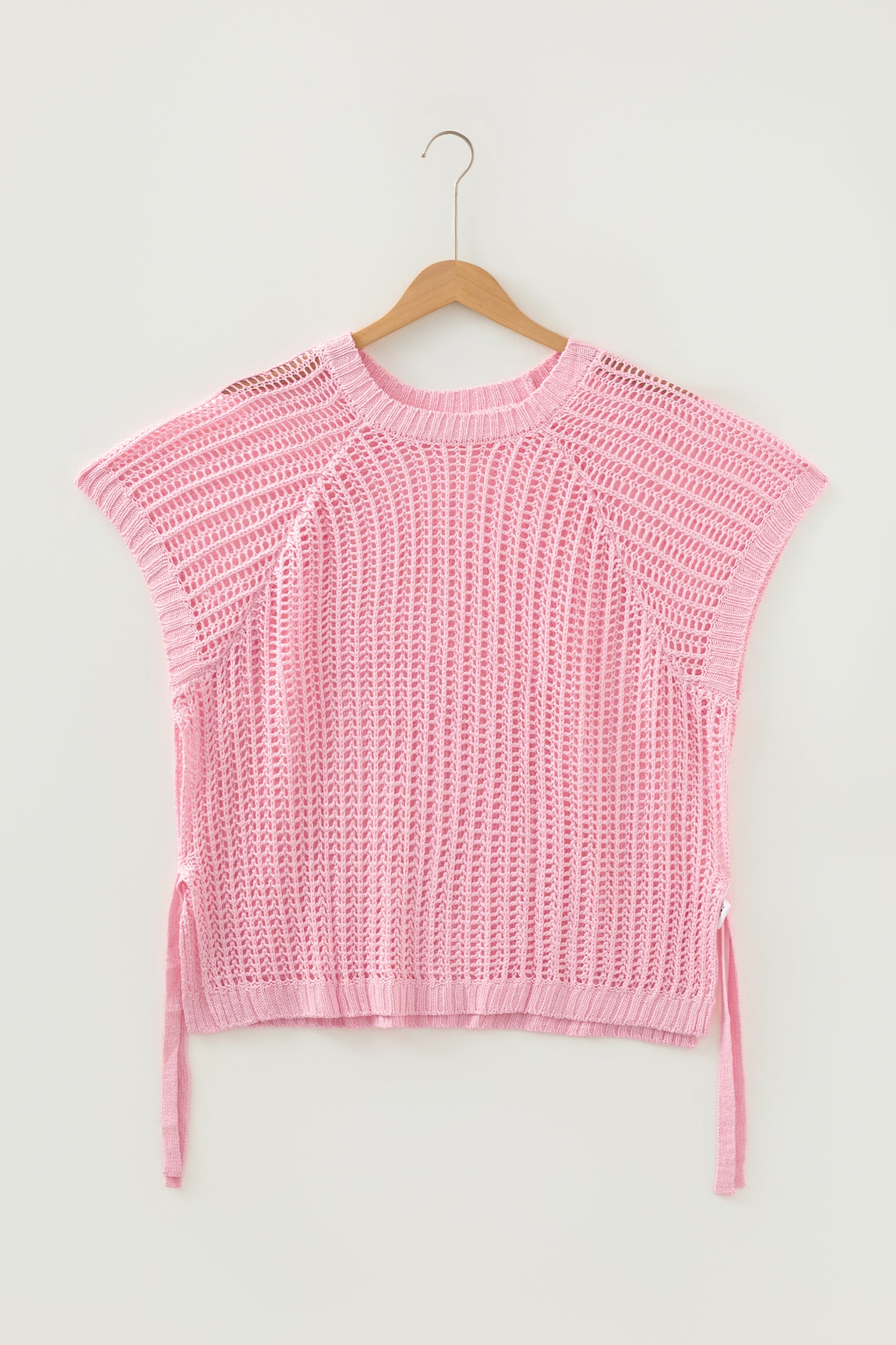 Pink Plus Size Bow Tie Sweater
